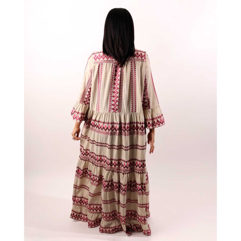 Aether Concept Biege Maroon Dress image number 1